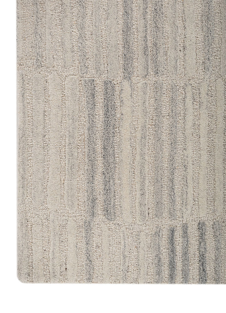 pathways grey and black wool hand tufted Rug - Corner pathways grey and black wool hand tufted Rug - Corner
