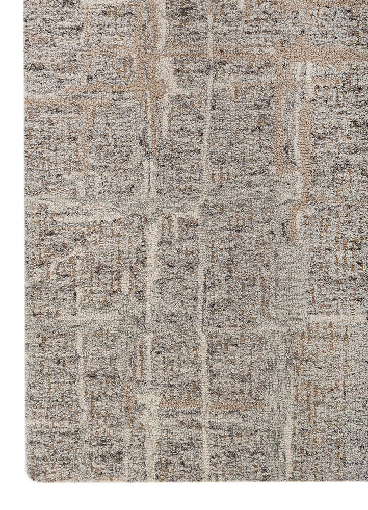 pathways multi wool hand tufted Rug - Corner