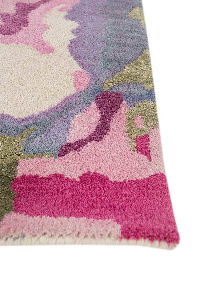 caliedo ivory wool and viscose hand tufted Rug - Corner