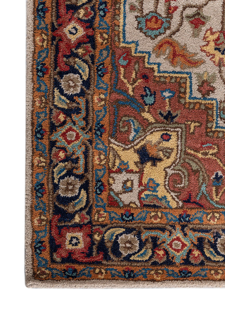 mythos ivory wool hand tufted Rug - Corner mythos ivory wool hand tufted Rug - Corner