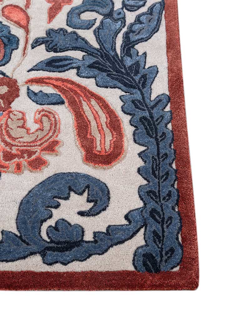 bodhi ivory wool and viscose hand tufted Rug - Corner