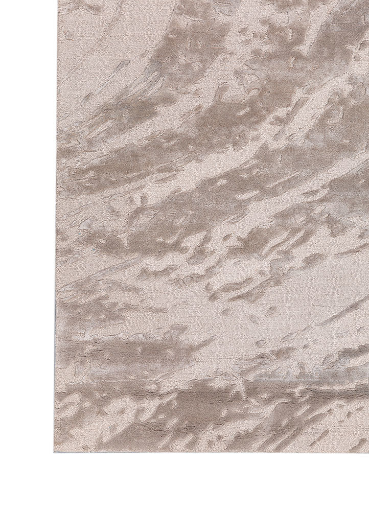 white noise ivory wool and viscose hand tufted Rug - Corner white noise ivory wool and viscose hand tufted Rug - Corner
