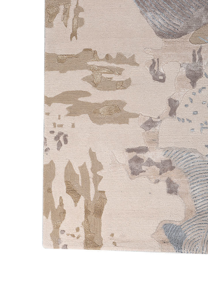 white noise grey and black wool and viscose hand tufted Rug - Corner white noise grey and black wool and viscose hand tufted Rug - Corner