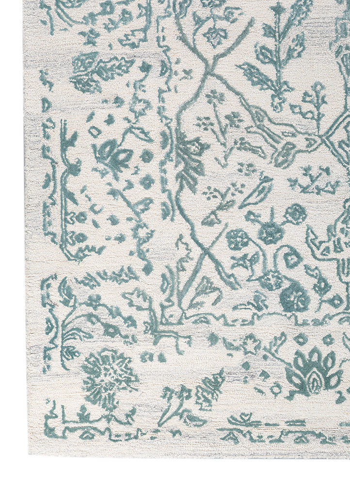 imara ivory wool and viscose hand tufted Rug - Corner imara ivory wool and viscose hand tufted Rug - Corner
