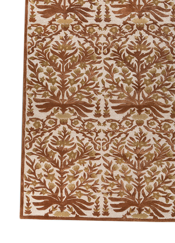 bodhi ivory wool and viscose hand tufted Rug - Corner