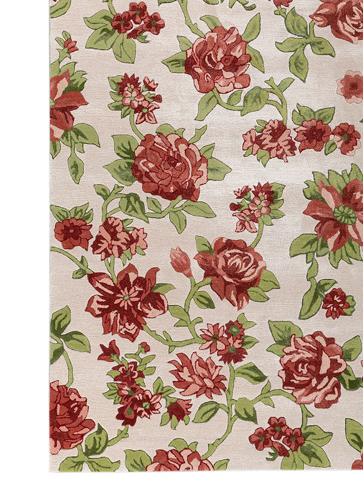 hacienda ivory wool and viscose hand tufted Rug - Corner hacienda ivory wool and viscose hand tufted Rug - Corner