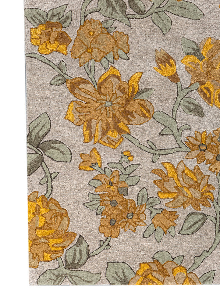 hacienda ivory wool and viscose hand tufted Rug - Corner hacienda ivory wool and viscose hand tufted Rug - Corner