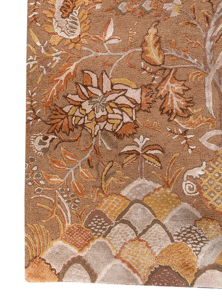 bodhi red and orange wool and viscose hand tufted Rug - Corner