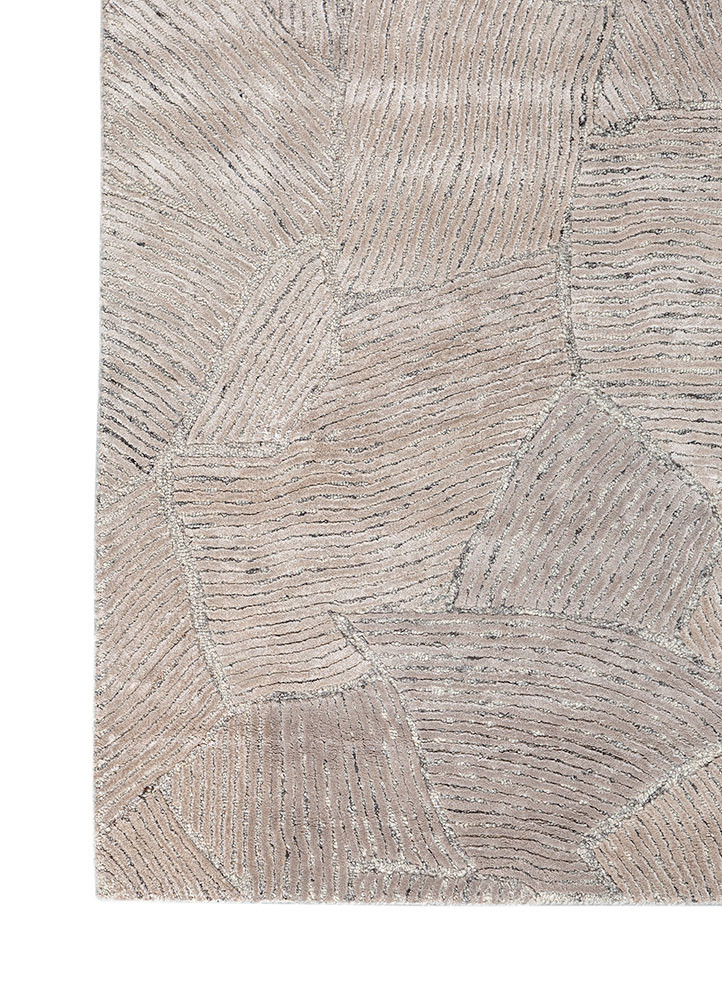 white noise grey and black wool and viscose hand tufted Rug - Corner white noise grey and black wool and viscose hand tufted Rug - Corner