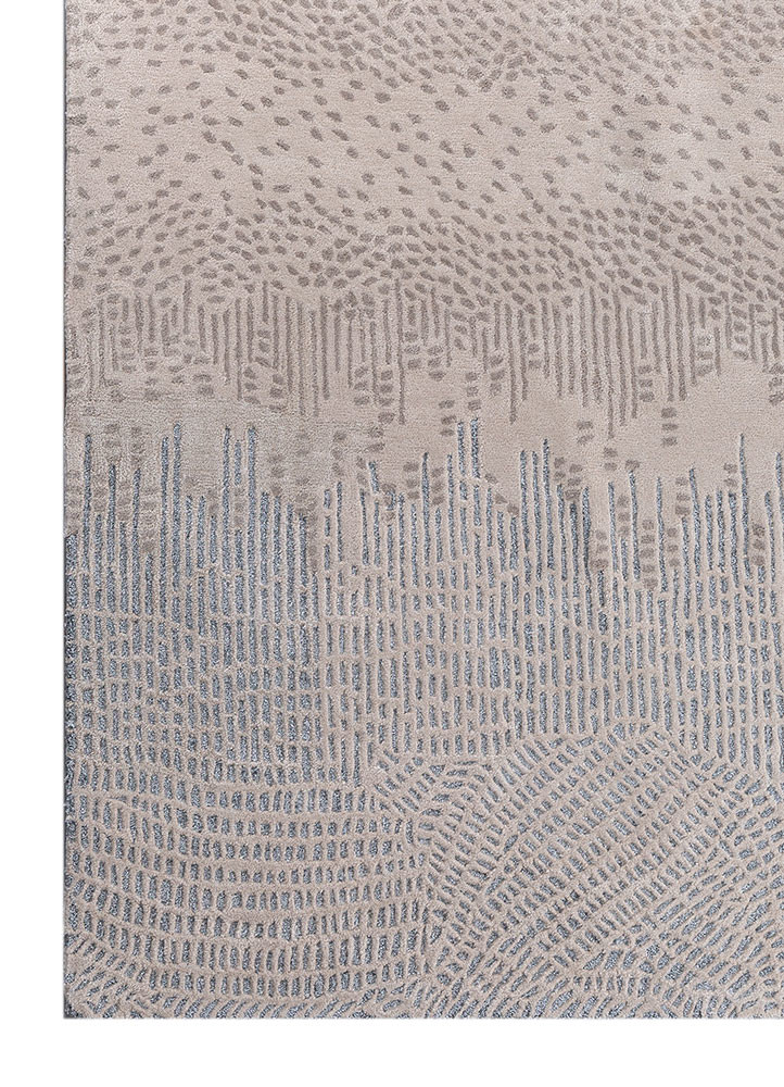 aprezo ivory wool and viscose hand tufted Rug - Corner aprezo ivory wool and viscose hand tufted Rug - Corner