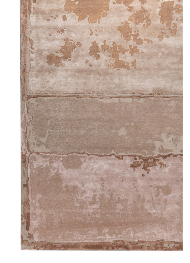 white noise red and orange wool and viscose hand tufted Rug - Corner white noise red and orange wool and viscose hand tufted Rug - Corner