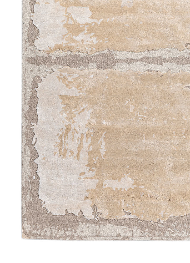 white noise ivory wool and viscose hand tufted Rug - Corner white noise ivory wool and viscose hand tufted Rug - Corner