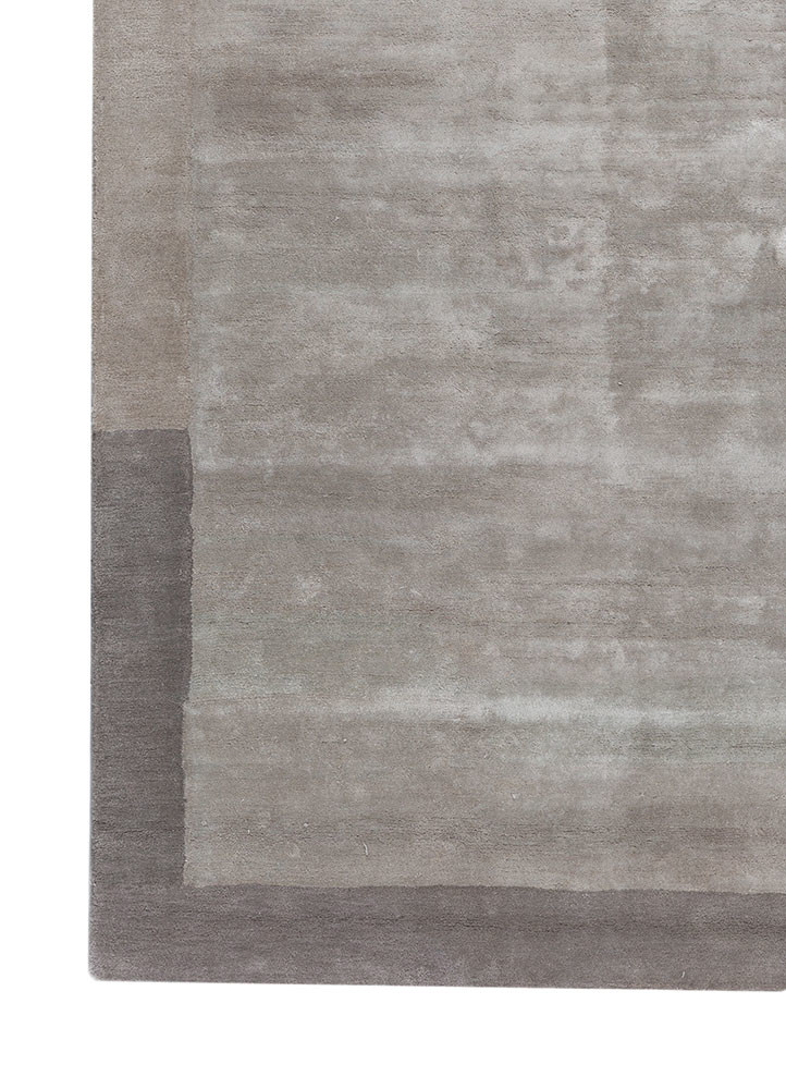 cera grey and black wool and viscose hand tufted Rug - Corner
