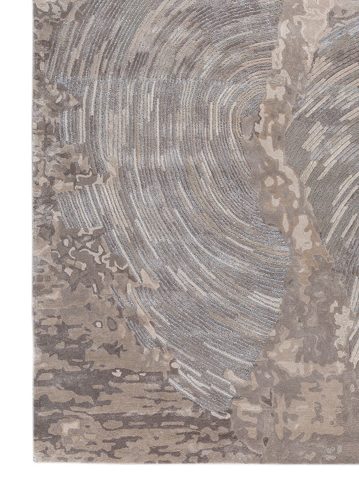 white noise grey and black wool and viscose hand tufted Rug - Corner white noise grey and black wool and viscose hand tufted Rug - Corner