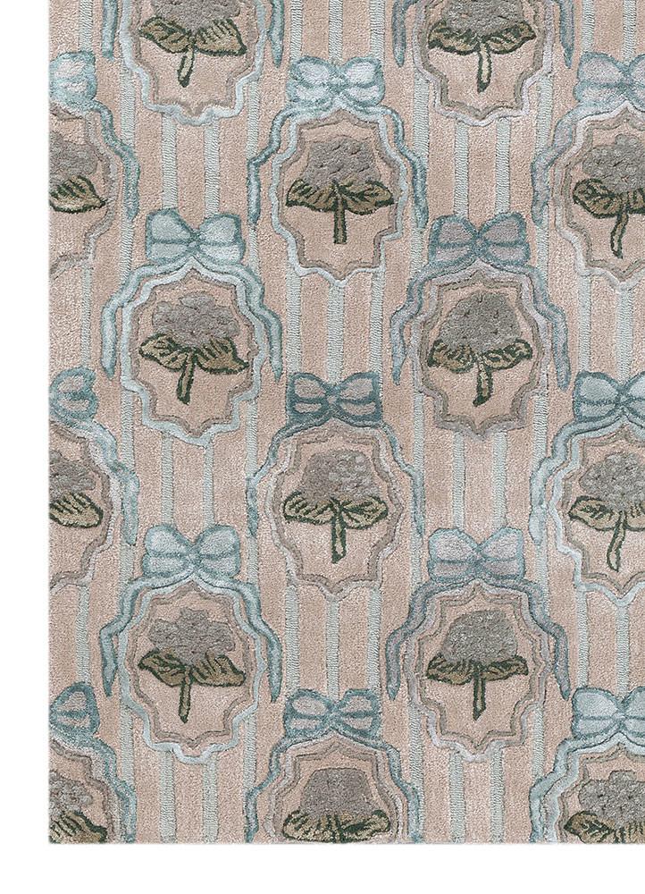 confetti ivory wool and viscose hand tufted Rug - Corner