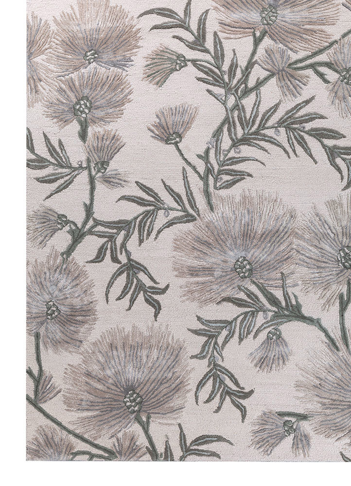 hacienda ivory wool and viscose hand tufted Rug - Corner hacienda ivory wool and viscose hand tufted Rug - Corner