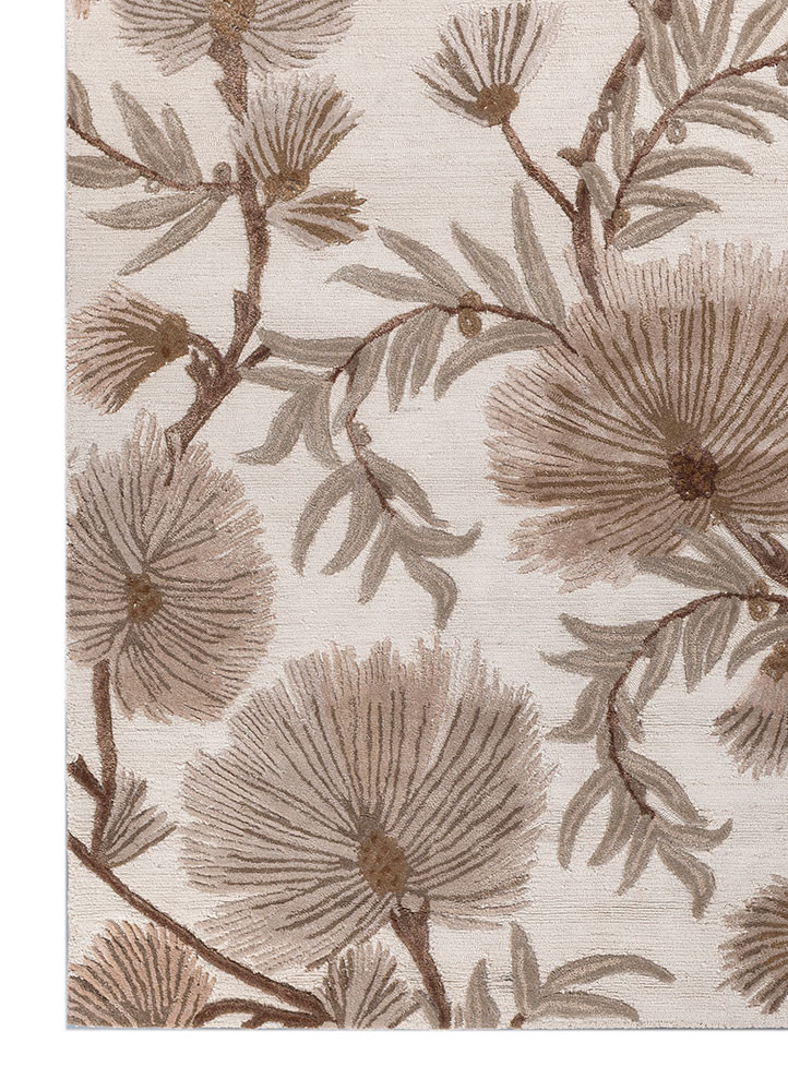 hacienda ivory wool and viscose hand tufted Rug - Corner hacienda ivory wool and viscose hand tufted Rug - Corner