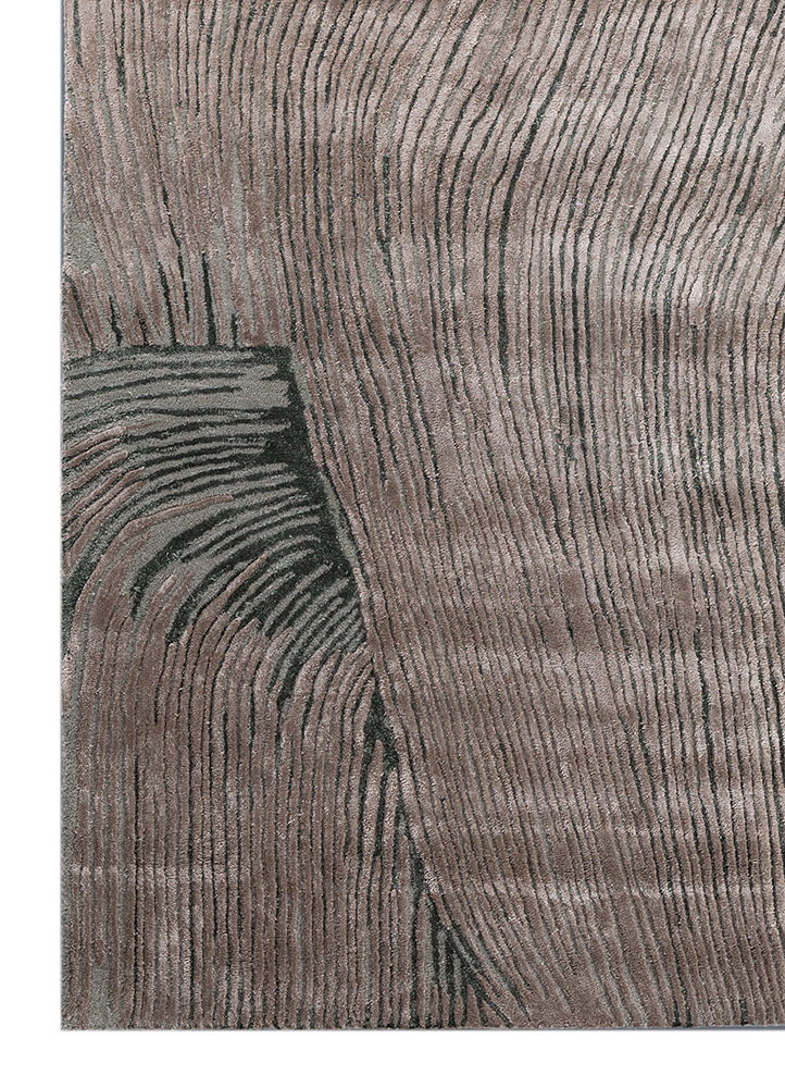 lucid beige and brown wool and viscose hand tufted Rug - Corner lucid beige and brown wool and viscose hand tufted Rug - Corner