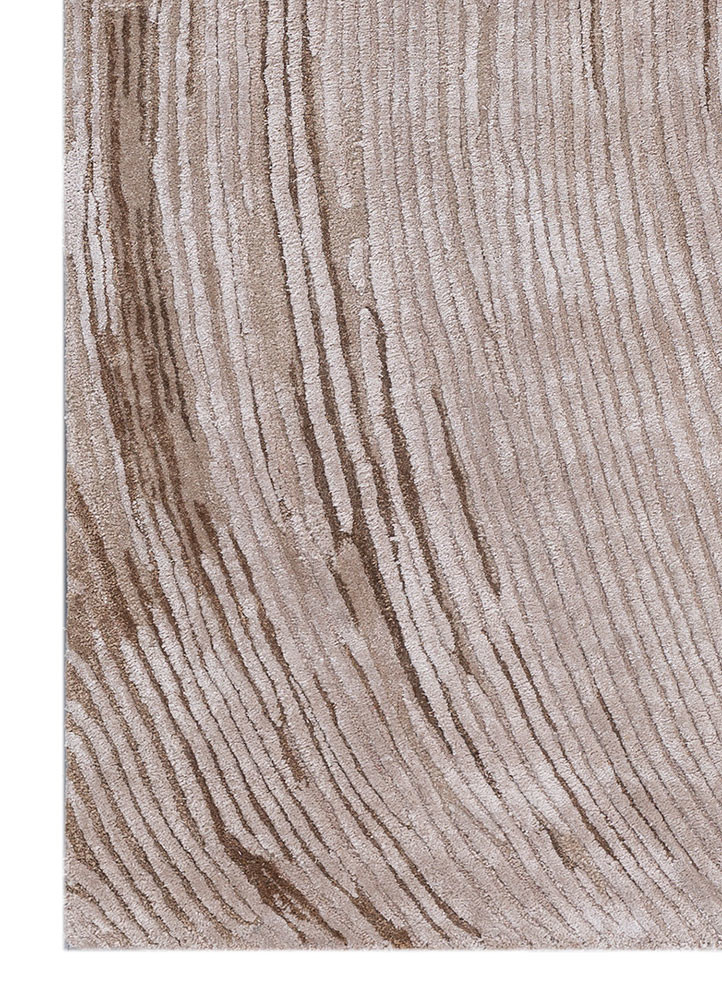 lucid ivory wool and viscose hand tufted Rug - Corner lucid ivory wool and viscose hand tufted Rug - Corner