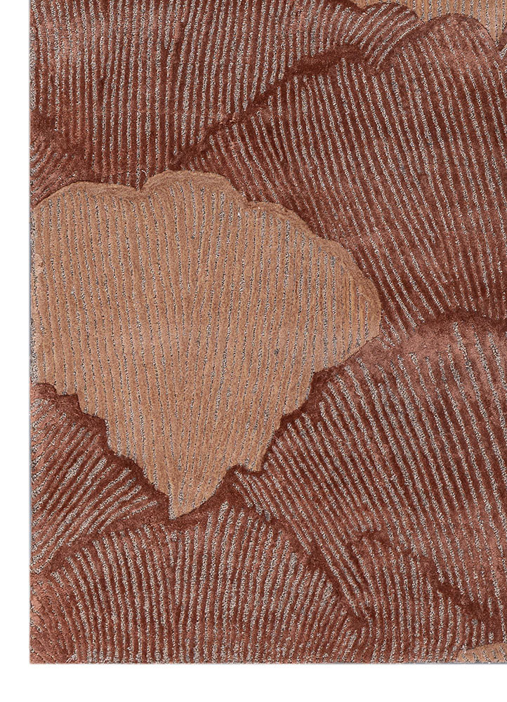 aurelia red and orange wool and viscose hand tufted Rug - Corner aurelia red and orange wool and viscose hand tufted Rug - Corner