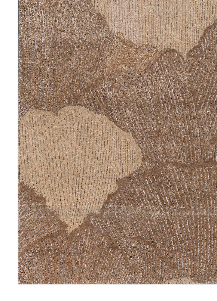 aurelia beige and brown wool and viscose hand tufted Rug - Corner