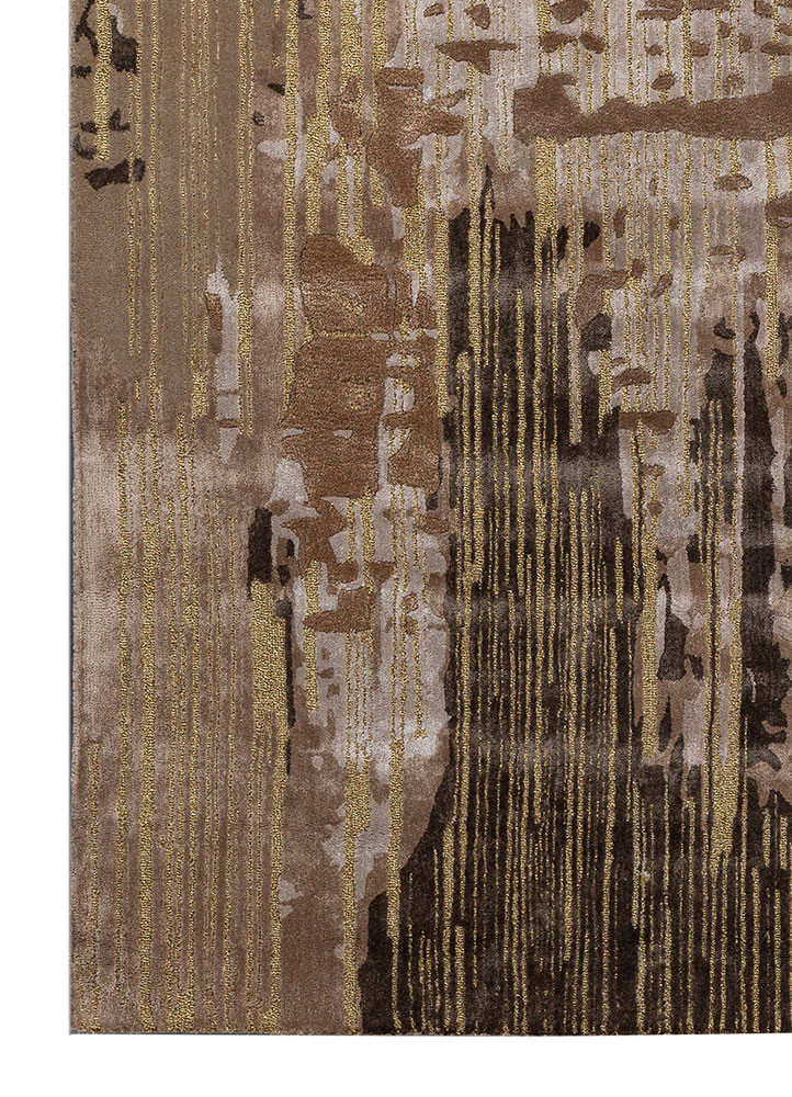 genesis beige and brown wool and viscose hand tufted Rug - Corner genesis beige and brown wool and viscose hand tufted Rug - Corner