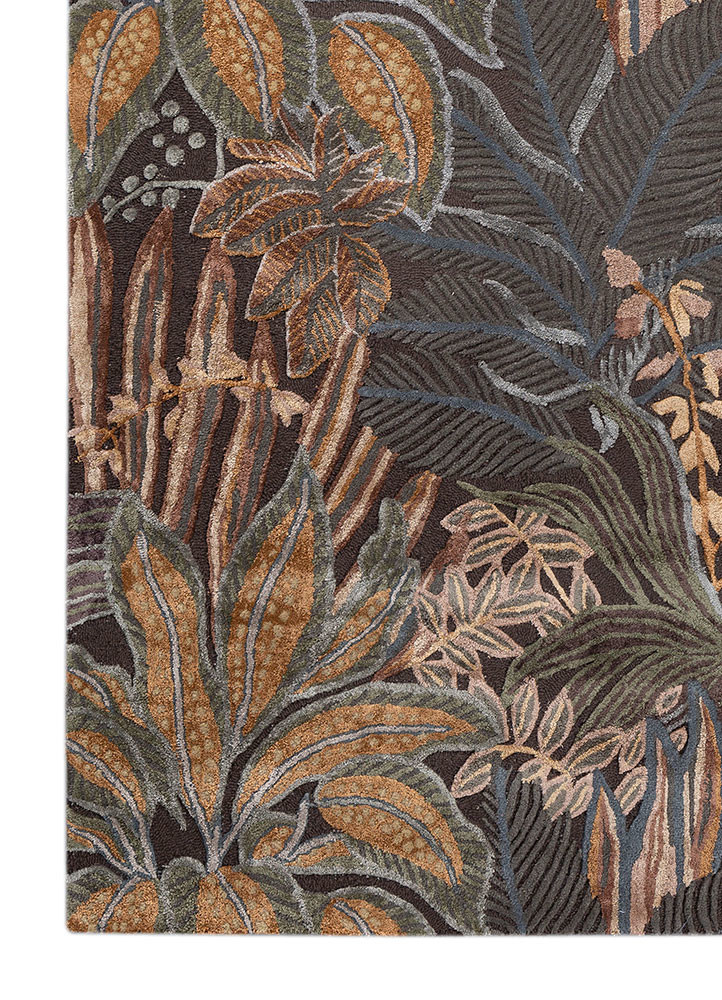 hacienda beige and brown wool and viscose hand tufted Rug - Corner hacienda beige and brown wool and viscose hand tufted Rug - Corner