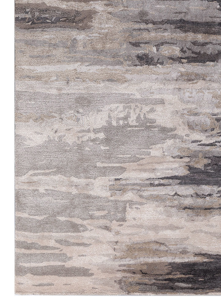 genesis grey and black wool and viscose hand tufted Rug - Corner genesis grey and black wool and viscose hand tufted Rug - Corner