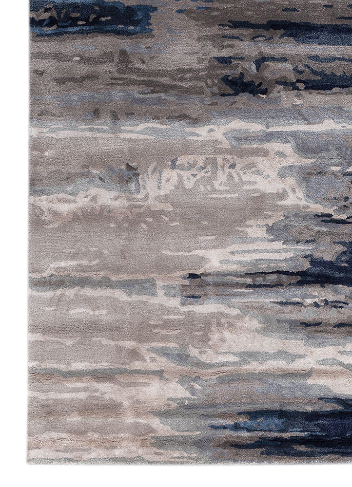 genesis grey and black wool and viscose hand tufted Rug - Corner genesis grey and black wool and viscose hand tufted Rug - Corner