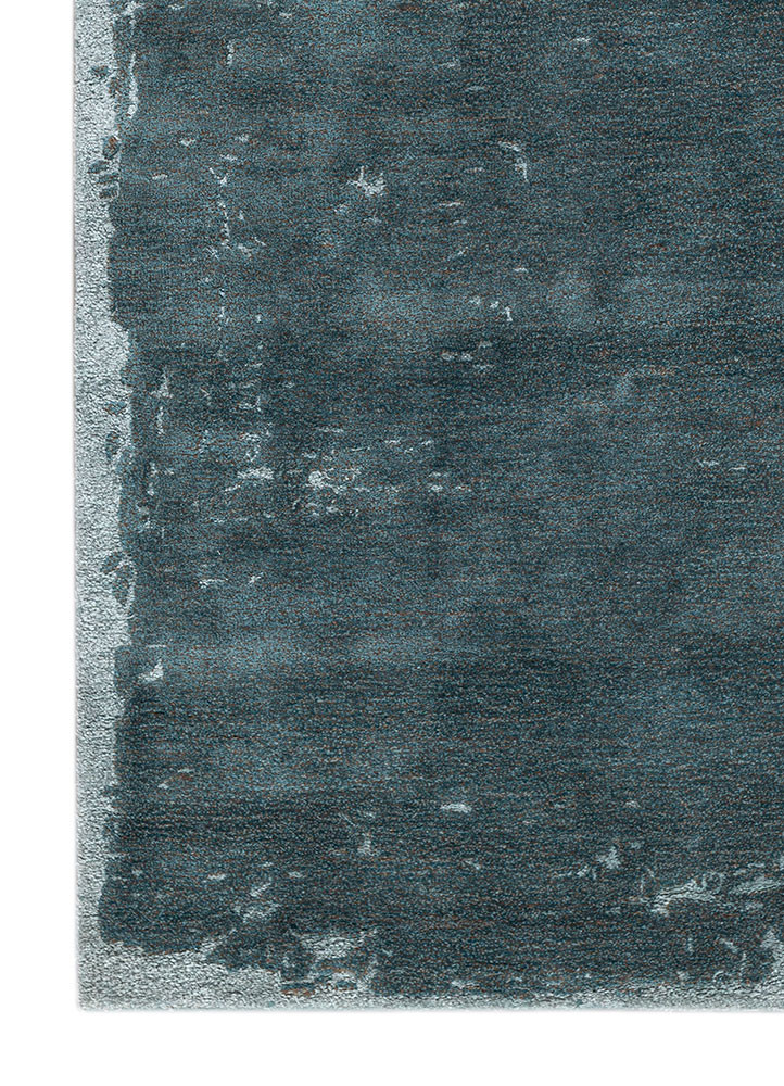 white noise blue wool and viscose hand tufted Rug - Corner white noise blue wool and viscose hand tufted Rug - Corner