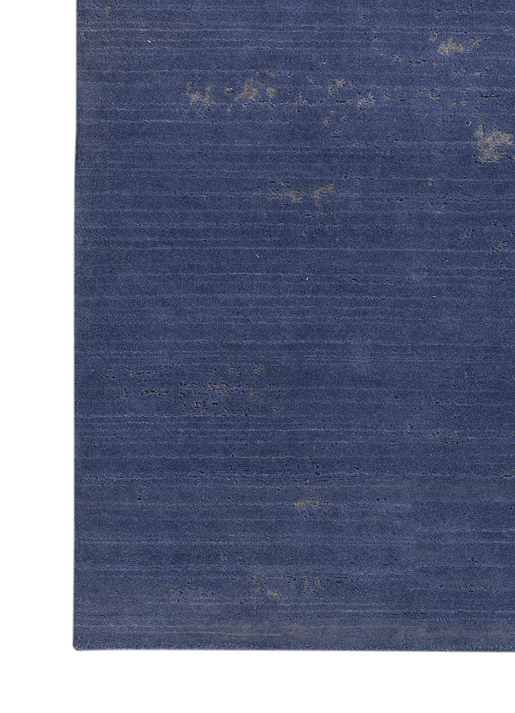 entropy blue polyester hand knotted Rug - Corner entropy blue polyester hand knotted Rug - Corner