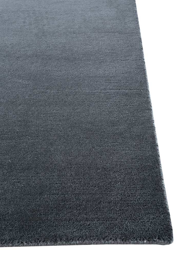 kairos grey and black wool hand knotted Rug - Corner