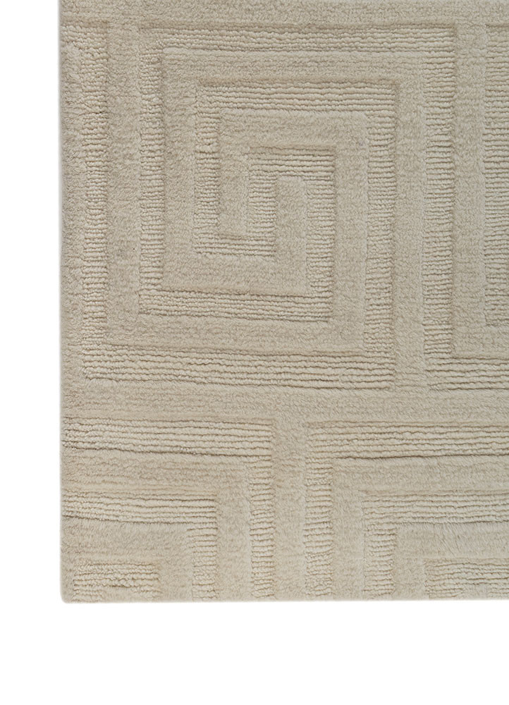 zuri ivory wool hand knotted Rug - Corner zuri ivory wool hand knotted Rug - Corner