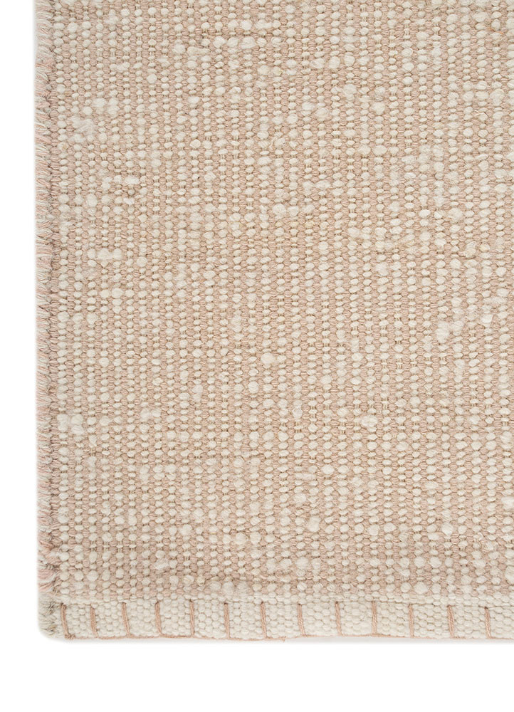 abrash ivory wool flat weaves Rug - Corner abrash ivory wool flat weaves Rug - Corner