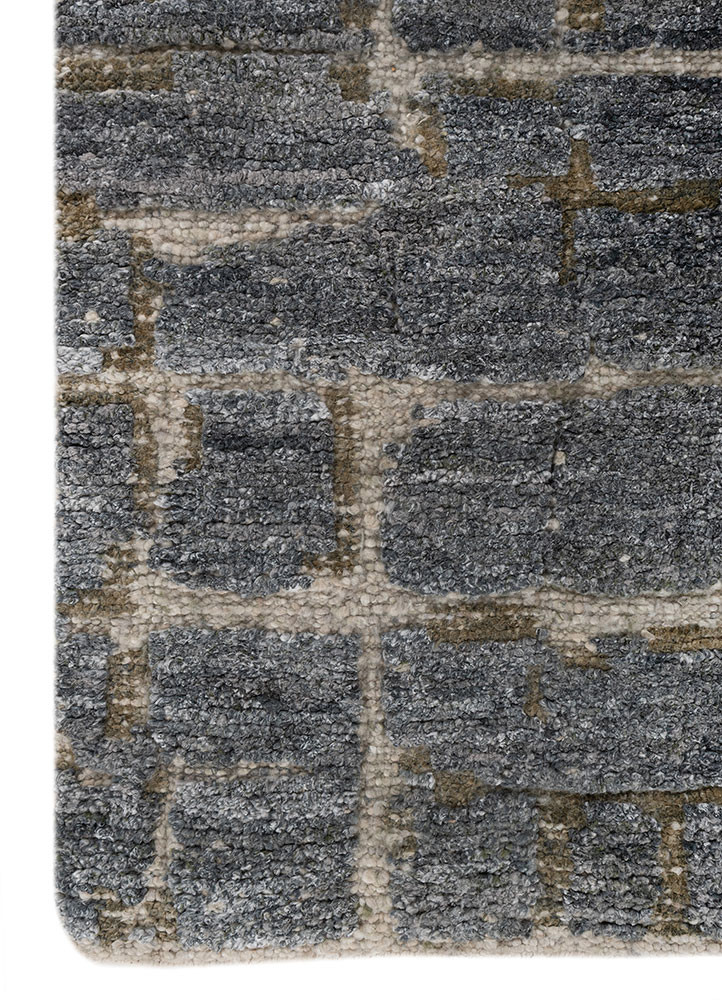 aprezo blue acrylic hand knotted Rug - Corner aprezo blue acrylic hand knotted Rug - Corner
