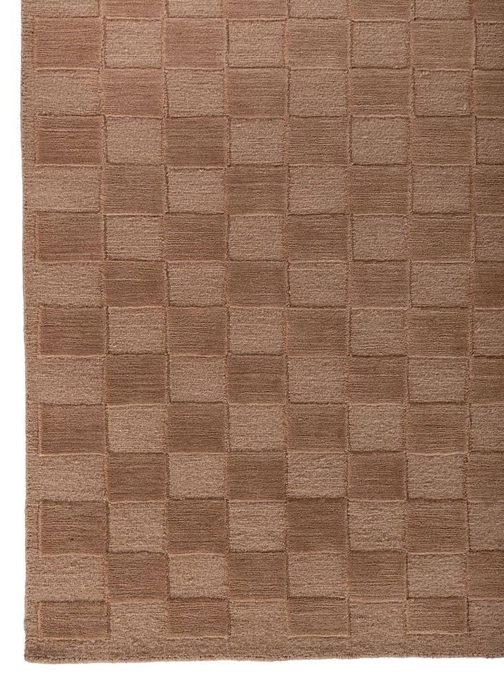 aprezo red and orange wool hand knotted Rug - Corner