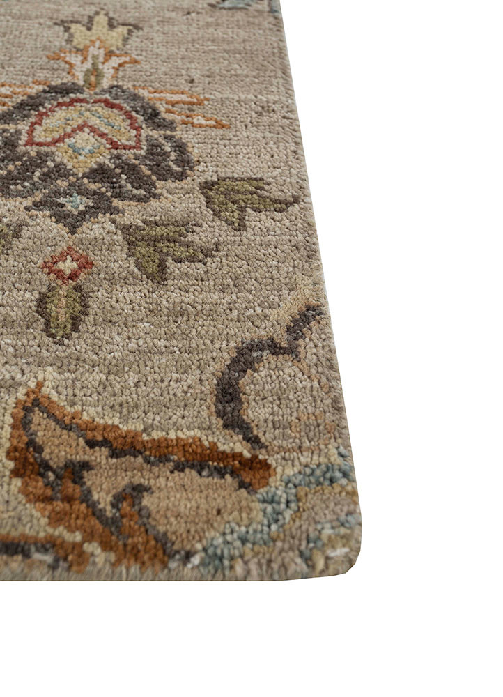 kairos beige and brown wool hand knotted Rug - Corner kairos beige and brown wool hand knotted Rug - Corner