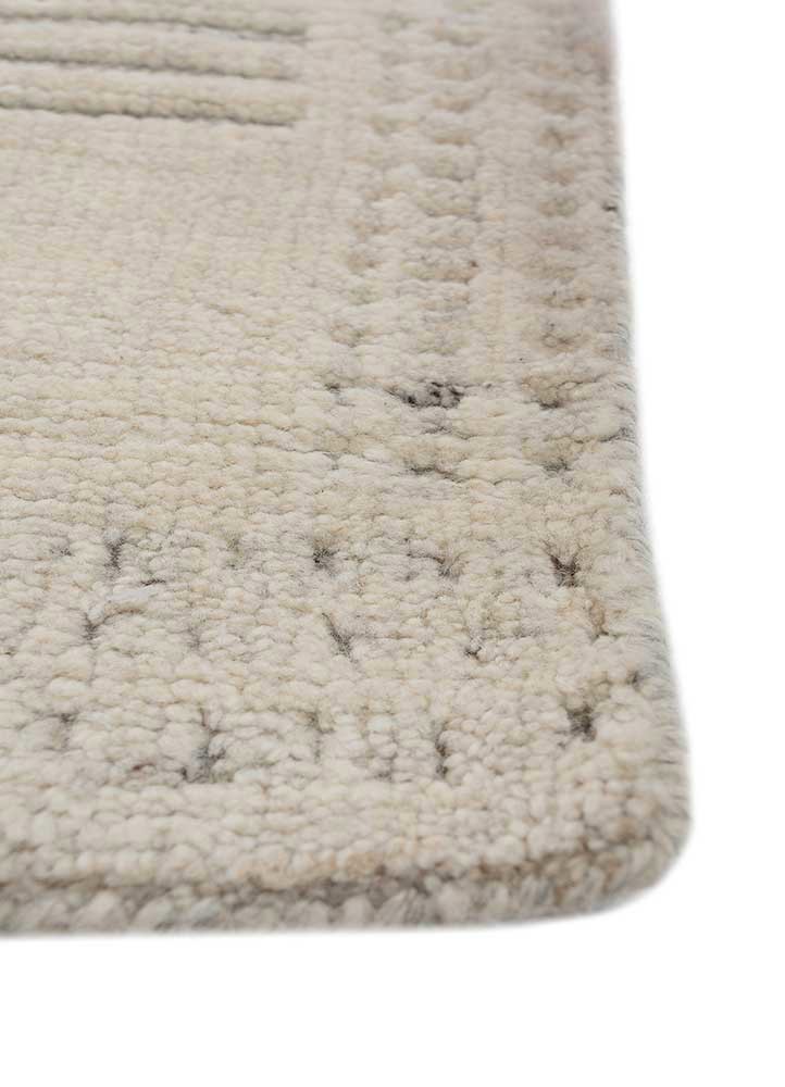 zuri ivory wool hand knotted Rug - Corner zuri ivory wool hand knotted Rug - Corner