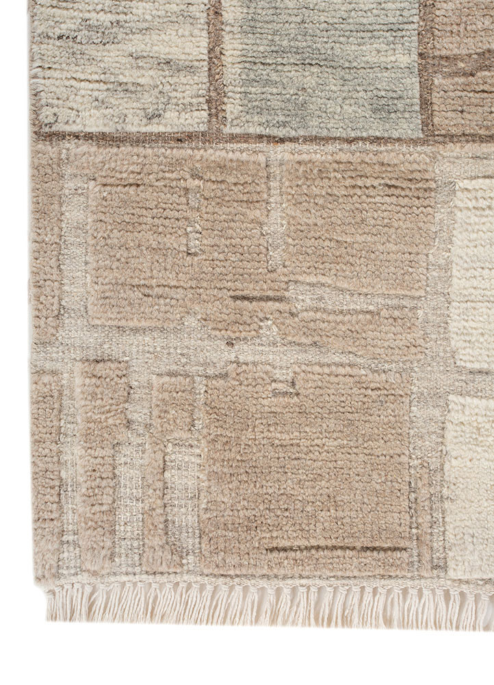 aprezo ivory wool hand knotted Rug - Corner aprezo ivory wool hand knotted Rug - Corner