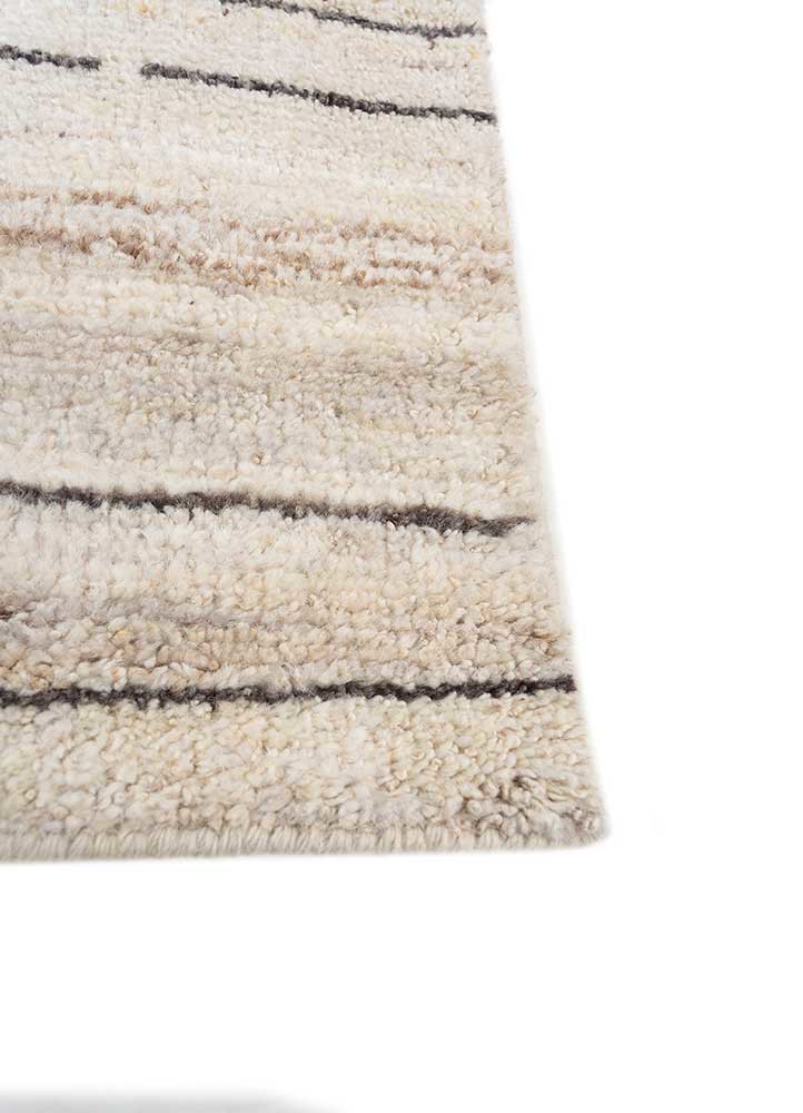 manifest ivory afghan wool hand knotted Rug - Corner