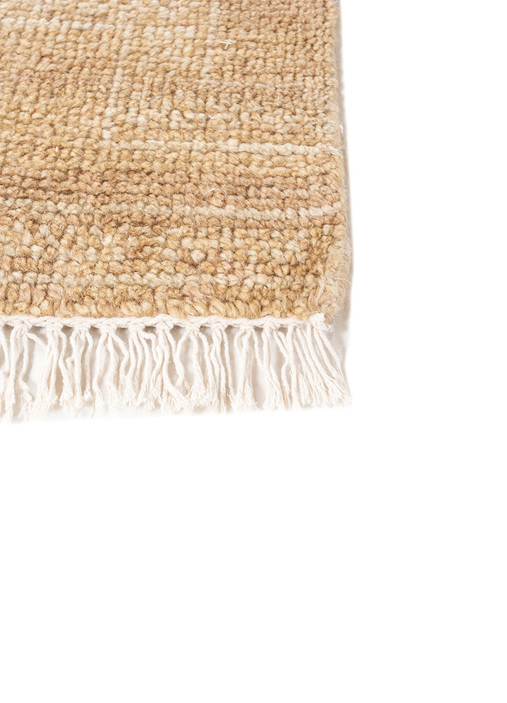 thyme beige and brown wool hand knotted Rug - Corner thyme beige and brown wool hand knotted Rug - Corner