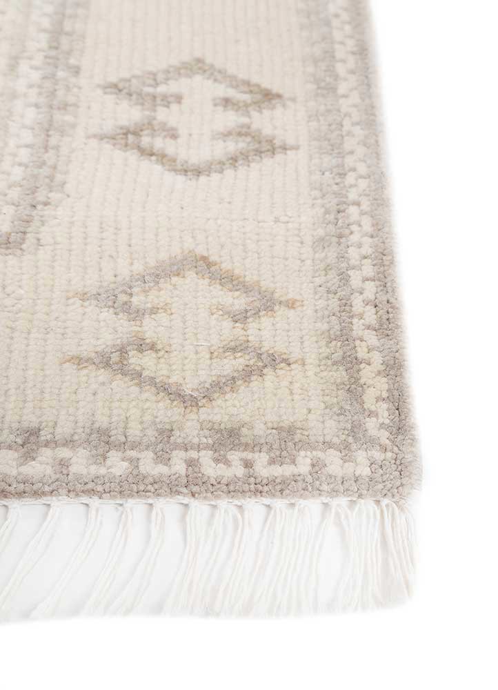 thyme ivory wool hand knotted Rug - Corner thyme ivory wool hand knotted Rug - Corner