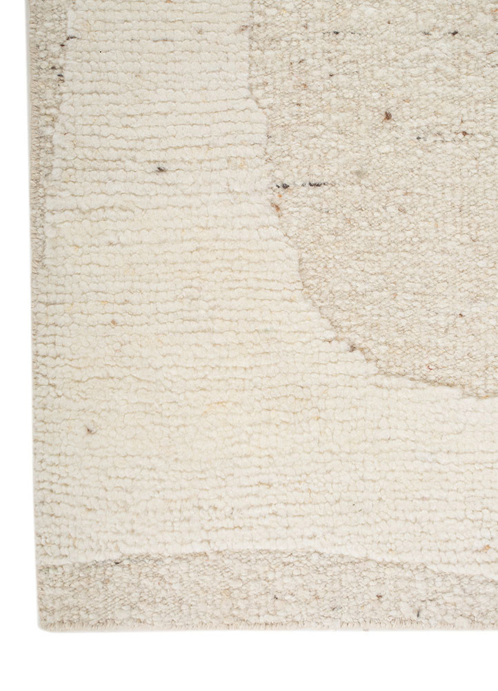 white noise ivory wool hand knotted Rug - Corner white noise ivory wool hand knotted Rug - Corner