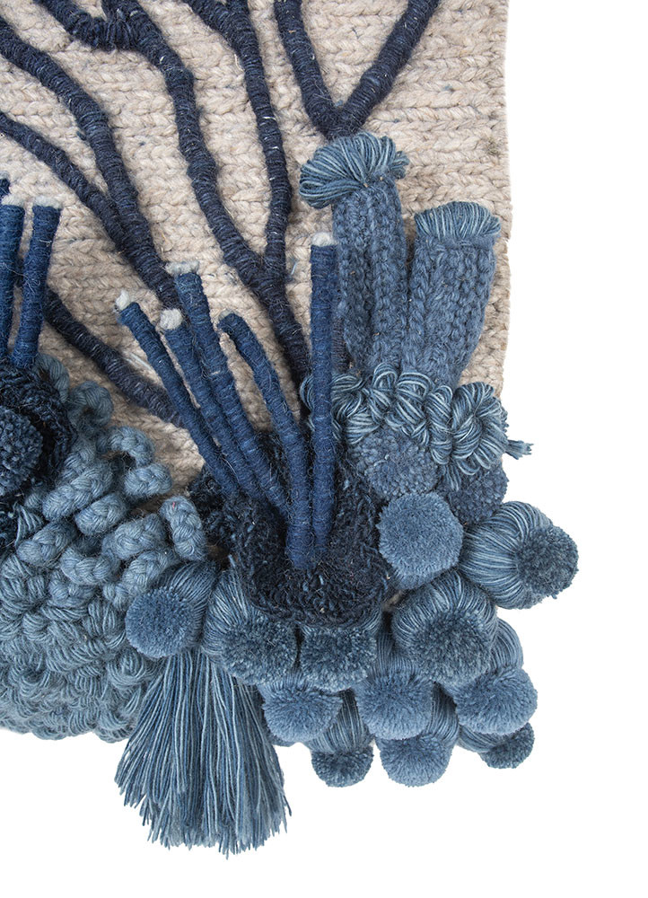 wall installation blue wool WALL ART & TAPESTRY - Corner wall installation blue wool WALL ART & TAPESTRY - Corner