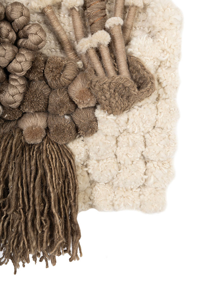 wall art ivory wool & bamboo silk & zari wall art WALL ART & TAPESTRY - Corner