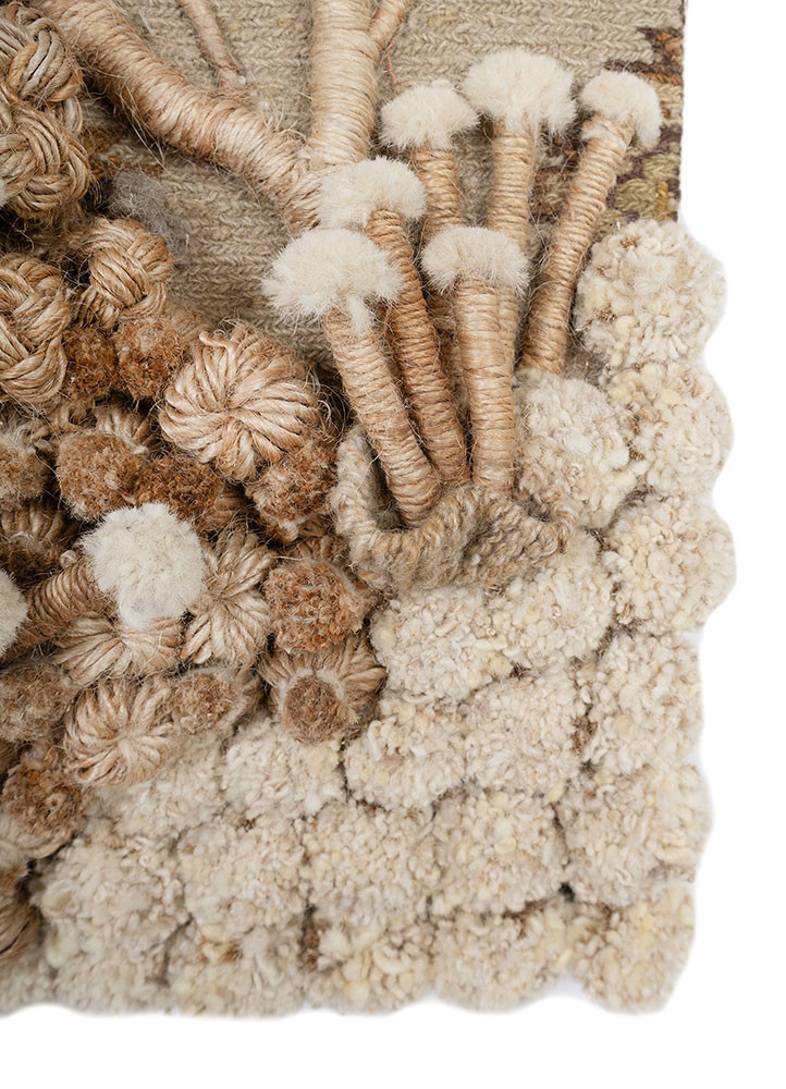 wall art ivory wool hand knotted WALL ART & TAPESTRY - Corner wall art ivory wool hand knotted WALL ART & TAPESTRY - Corner