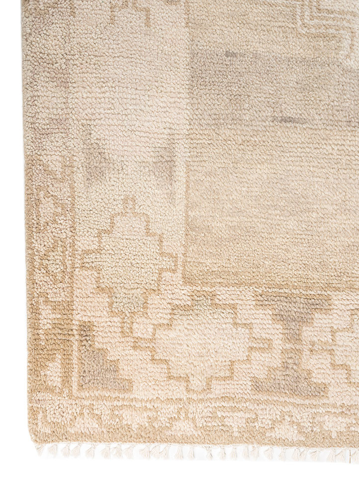 thyme ivory wool hand knotted Rug - Corner thyme ivory wool hand knotted Rug - Corner