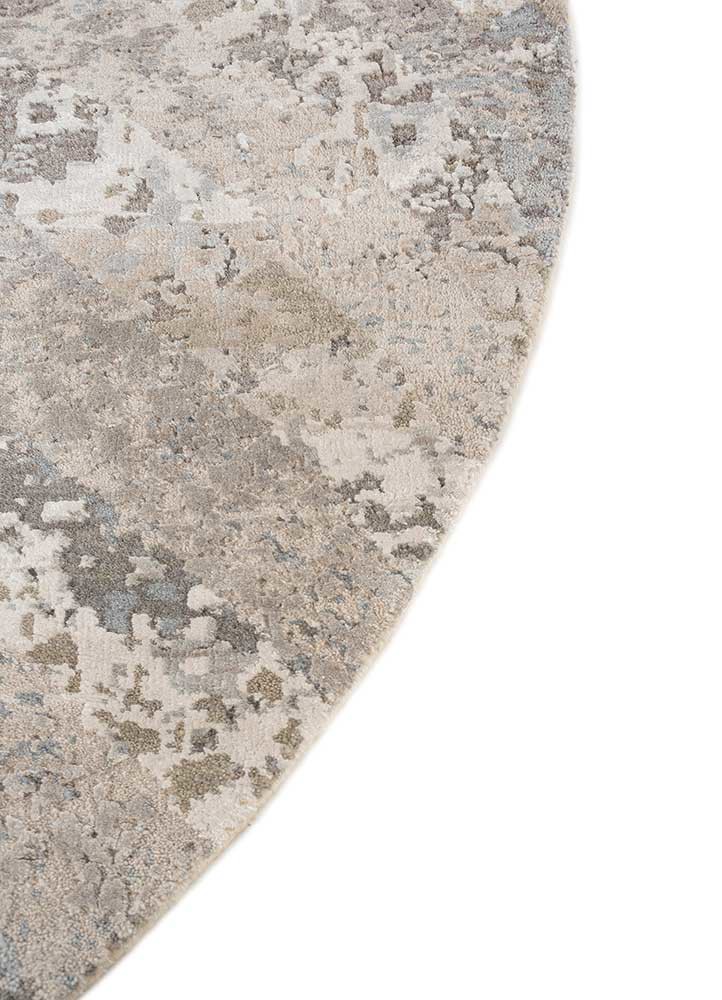 uvenuti ivory wool and bamboo silk hand knotted Rug - Corner uvenuti ivory wool and bamboo silk hand knotted Rug - Corner