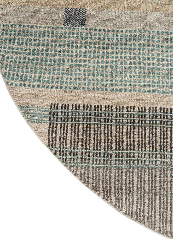 blythe blue wool hand knotted Rug - Corner blythe blue wool hand knotted Rug - Corner