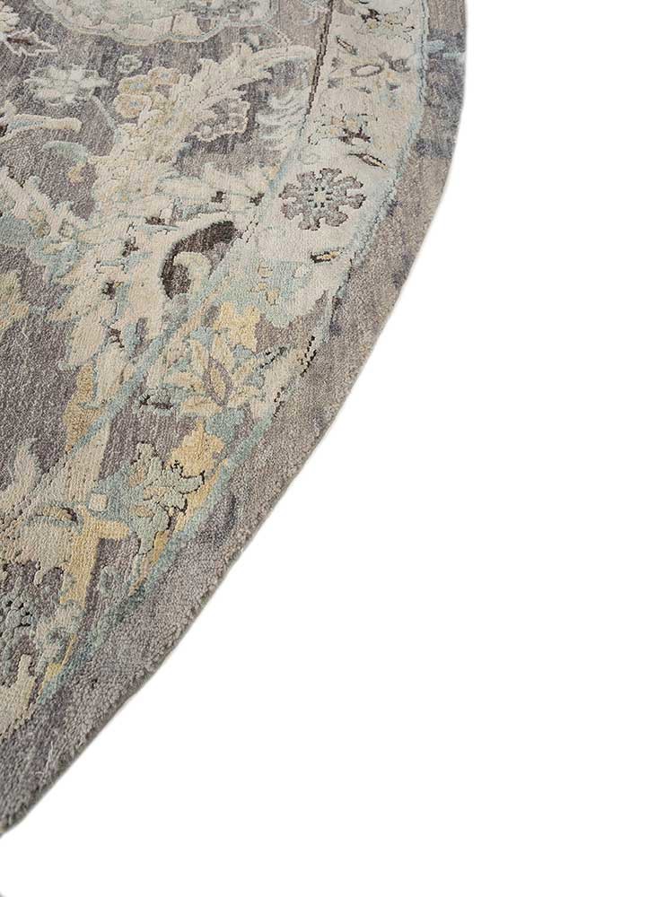 viscaya blue afghan wool and silk hand knotted Rug - Corner viscaya blue afghan wool and silk hand knotted Rug - Corner